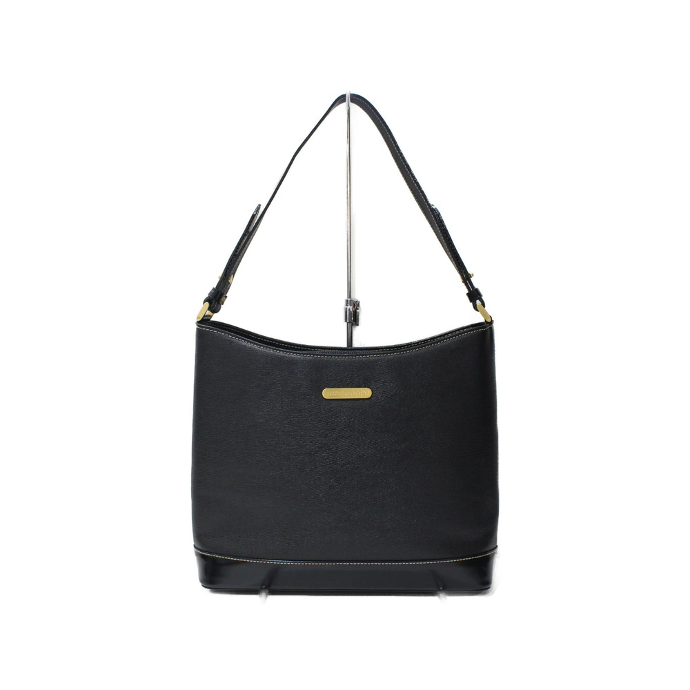 BURBERRY Hobo Bag Black Leather